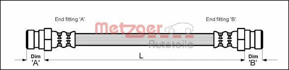 Stabdžių žarnelė METZGER 4114010