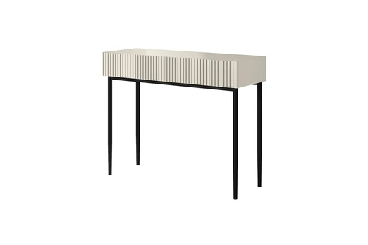 Modernus baltas MDF rašomasis stalas su stalčiais