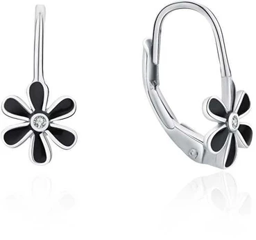Moiss Delicate sidabrinis earrings Flowers E0000156