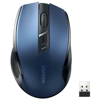 Ugreen MU006 wireless optinė pelė USB 2.4GHz / Bluetooth 5.0 4000 DPI - mėlynas