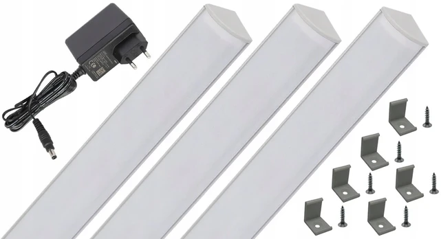Kampinė Led virtuvės spintelės juosta 3x20cm