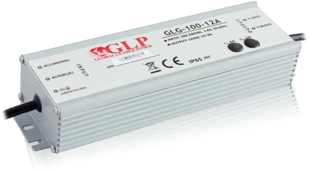 100W LED Maitinimo šaltinis GLG 24V IP67