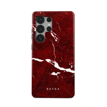 Iconic Red Ruby - Marble Samsung Galaxy S25 Ultra Case, Tough (Magnetic) / N/A
