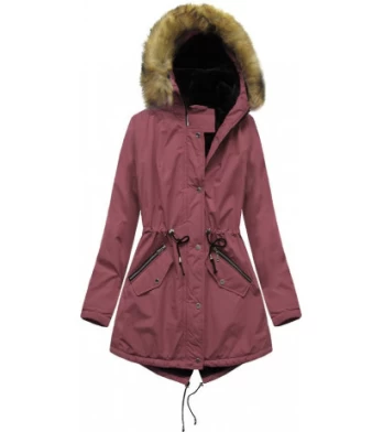 PINK PARKA JACKET (B2628) striukė
