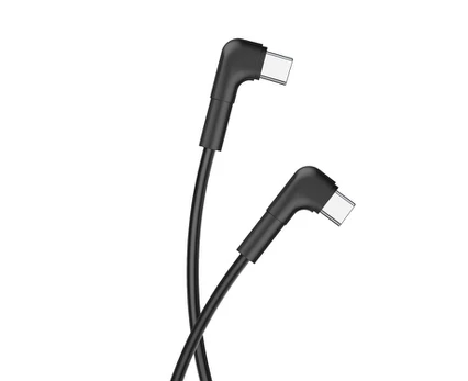 Maxlife MXUC-09 angle cable USB-C - USB-C 1,0 m 60W black