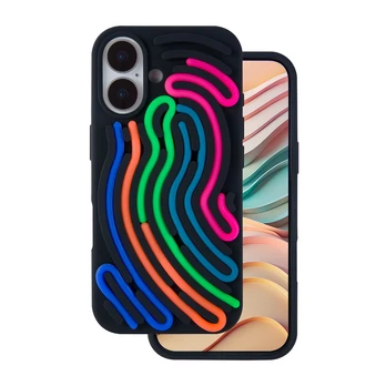 Dėklas Telforceone DIY Snake case for iPhone 16 6,1' juodas