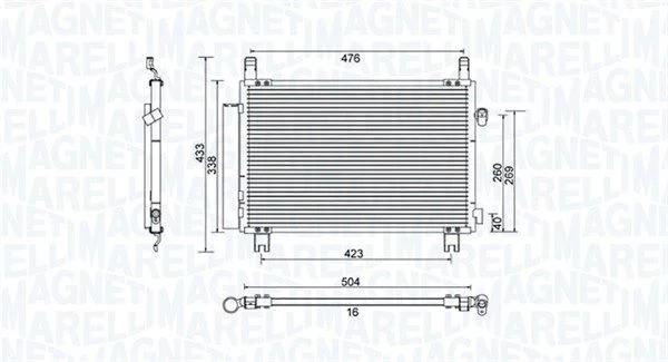 Kondensatorius, oro kondicionierius MAGNETI MARELLI 350203798000