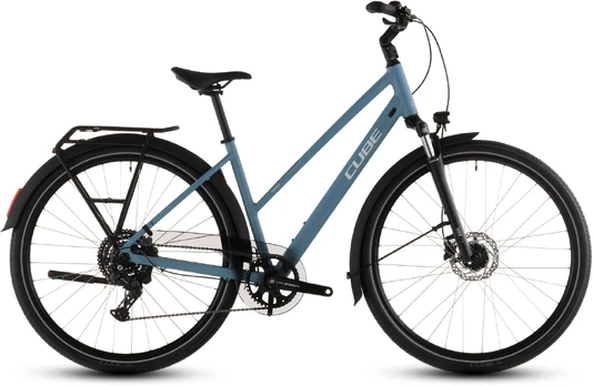 Dviratis Cube Touring ONE Trapeze bluebird'n'pilkas 2026-50 cm (Dydis: 50 cm)