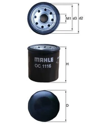 Alyvos filtras MAHLE OC 1116
