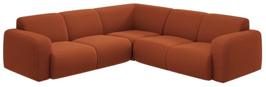 Kampinė sofa Micadoni Molino Boucle, ruda, 252 x 252 cm x 75 cm