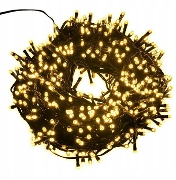 Girlianda 300 LED, šiltai balta