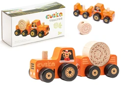 Cubika medinis Mokomoji traktoriaus statybinė kaladėlė 15351 kaina