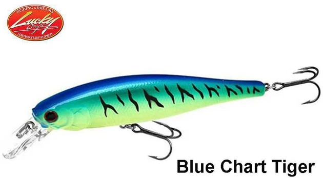 Vobleris Lucky Craft Pointer SP Suspending Jerkbait Mėlyna Chart Tiger