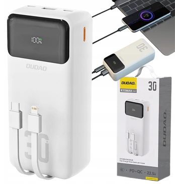 Išorinė baterija Dudao, 30 000 mAh