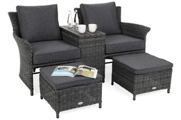 Lauko sofa Milos Plus, tamsiai pilka, 72 cm x 164 cm x 84 cm kaina