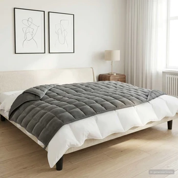 Svorio antklodė Antracito 122 x 183 cm 9kg 100% Medvilnė 205T