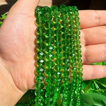 Stiklo karoliukai, Approx 6x8mm 63-65pcs
