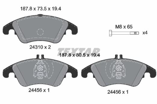 TEXTAR 2431001 Brake pad set