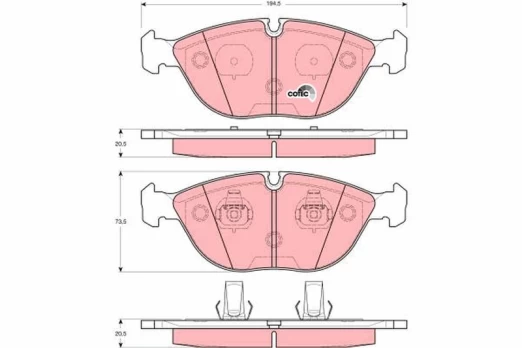 TRW GDB1285 Brake pad set