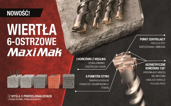 Makita DRILL BIT SDS MAX 28x 400x 540mm MAXI MAK 6-FLUTE