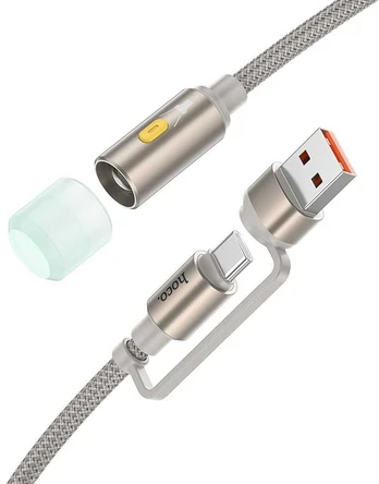HOCO kabelis USB A / Type C į LED lemputę UA38C auksinis