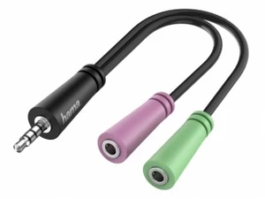 Hama Jack 3.5 4 kontaktų adapteris – 2 x 3.5 lizdas