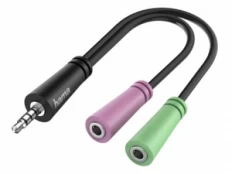 Hama Jack 3.5 4 kontaktų adapteris – 2 x 3.5 lizdas kaina