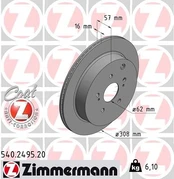 Stabdžių diskas ZIMMERMANN 540.2495.20 kaina