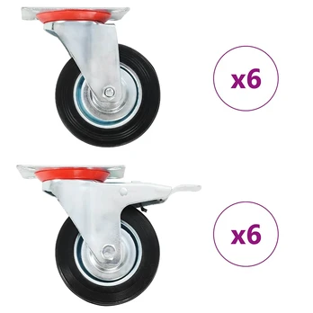 Ratukai, 12vnt., 100mm, pasukami
