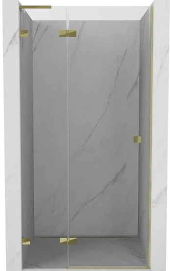 Dušo durys Mexen Lunar L, kairė, 85 cm, transparent/auksinis