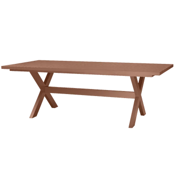 Lauko pikniko stalas Delta, 75 x 220 x 105 cm, aliuminis, ruda