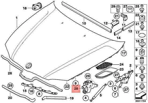 BMW Aktorius Dešinysis 1 E88 E82 2006 2013 Originalus 51237289996