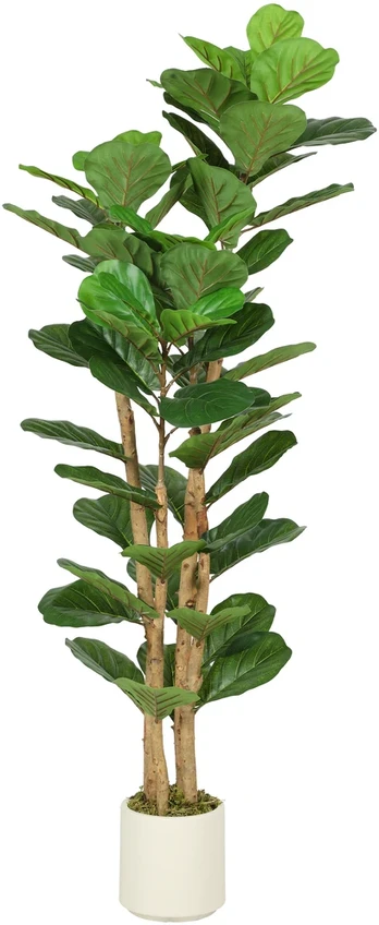 Aosom Dirbtinis lyralapis fikusas vazone su 71 lapu, 150 cm