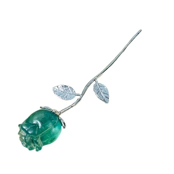 Rožė, 1 vnt žalias fluoritas
