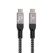 Cablexpert CCBP-USB4-CMCM240-0.5M Premium USB4 Type-C charging and data cable, 40 Gbps, 240 W, 0.5 m | Cablexpert kaina