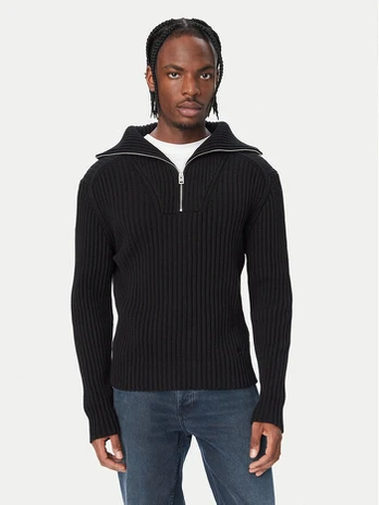 HUGO Megztinis 50570250 Juoda Regular Fit