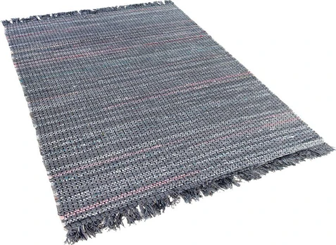 Beliani Medvilnės kilimas 140 x 200 cm pilkas BESNI