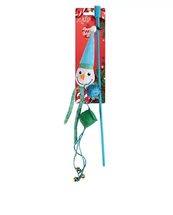 AFP Christmas Snow Man lazdelė žaislas katėms, 42 cm