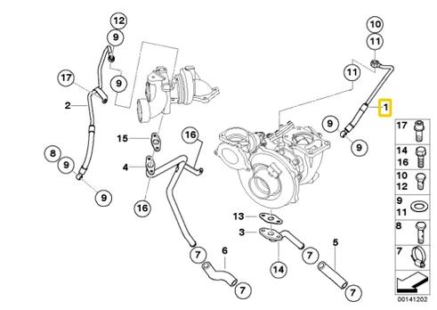 Bmw E60 E61 Alynas Vamzdis Originalus 11427792245
