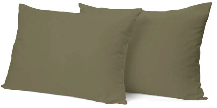 Pagalvės užvalkalas Rustilė Satin, alyvuogių žalia sp., 60 cm x 60 cm