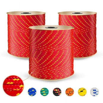 Raudonas polipropileno pintas lynas 10mm, 5m universalus