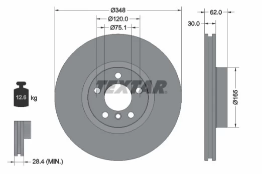 TEXTAR 92160905 Brake Disc