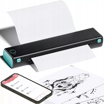 Nešiojamas mobilusis termalinis spausdintuvas A4 "Bluetooth" tatuiruotėms, biurui