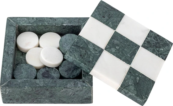Bloomingville - Aske Tic-Tac-Toe - Green - Marble