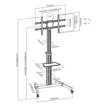 Laikiklis Sbox FS-444 (37-86/50kg/600x400)