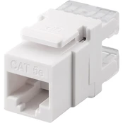 Goobay 95738 Keystone module RJ45 CAT 5e, UTP, 100 MHz, baltas kaina