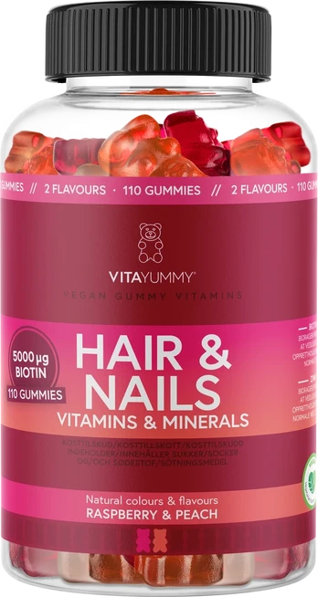 VitaYummy - Hair & Nails Rasberry/Peach 110 pcs