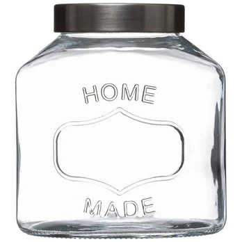 Home biscuit jar, gingerbread, glass