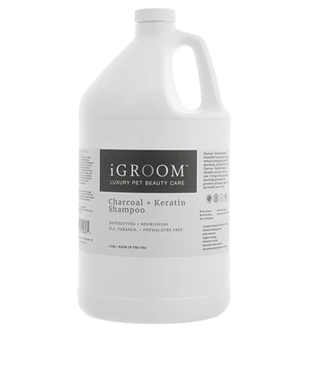 iGroom Charcoal + Keratin šampūnas šunims ir katėms, 3.8 l