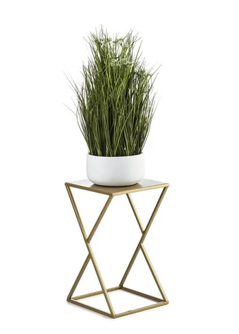 Modernus gėlių stovas Loft, auksinis, 40 cm